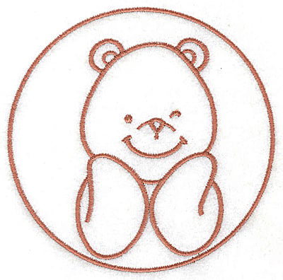 Embroidery Design: Bear smiling large<br> 4.36w X 4.36h