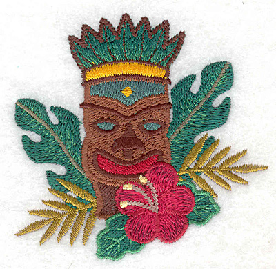 Embroidery Design: Tiki small <br> 3.31"h x 3.39"w