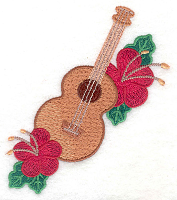 Embroidery Design: Ukulele small <br> 4.57"h x 3.96"w