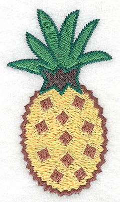 Embroidery Design: Pineapple medium <br> 3.83"h x 2.14"w