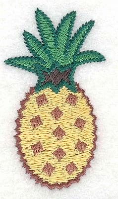 Embroidery Design: Pineapple small <br> 2.48"h x 1.47"w