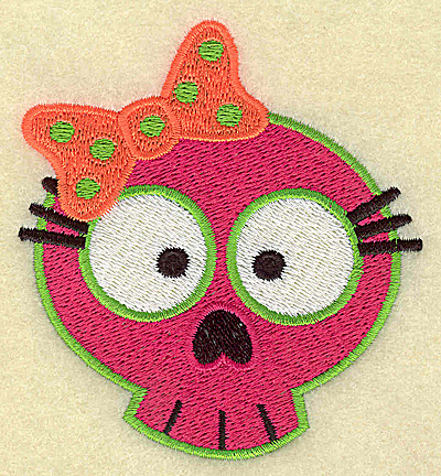 Embroidery Design: Little girl skull<br> 3.19w X 3.50h