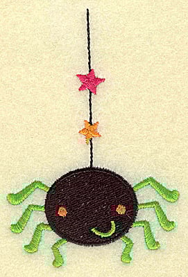 Embroidery Design: Spider hanging on web small<br> 2.58w X 3.89h | Embroidery Legacy Embroidery Design: Spider hanging on web small<br> 2.58w X 3.89h