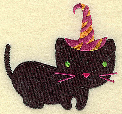 Embroidery Design: Black cat small<br> 3.42w X 3.28h