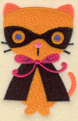 Embroidery Design: Cat in costume small<br> 2.34w X 3.45h
