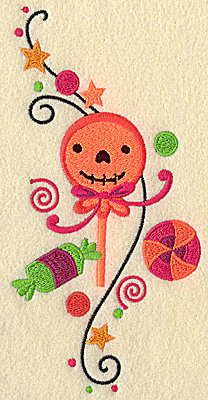 Embroidery Design: Halloween Treats large<br> 6.89w X 3.38h