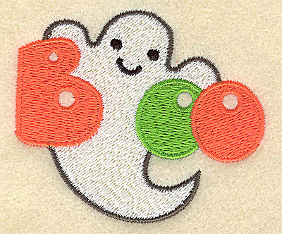 Embroidery Design: Boo small <br> 3.00w X 2.56h | Embroidery Legacy Embroidery Design: Boo small <br> 3.00w X 2.56h