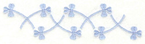 Embroidery Design: Shamrock border<br>4.99w X 1.29h