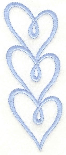 Embroidery Design: Heart border<br>1.77w X 5.00h