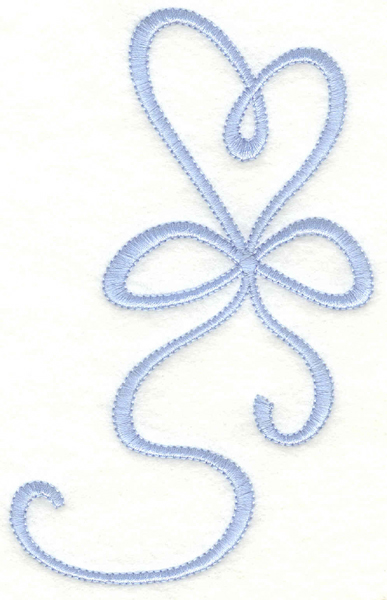 Embroidery Design: Heart ribbon<br>3.17w X 5.00h