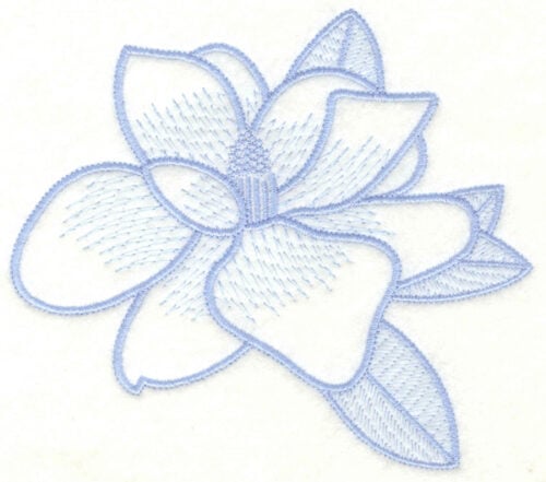 Embroidery Design: Magnolia<br>5.64w X 4.95h