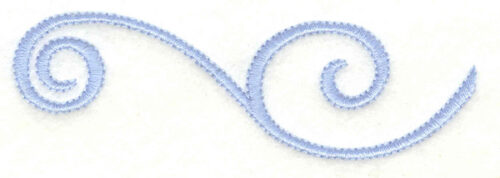 Embroidery Design: Scroll embellishment<br>3.90w X 1.15h