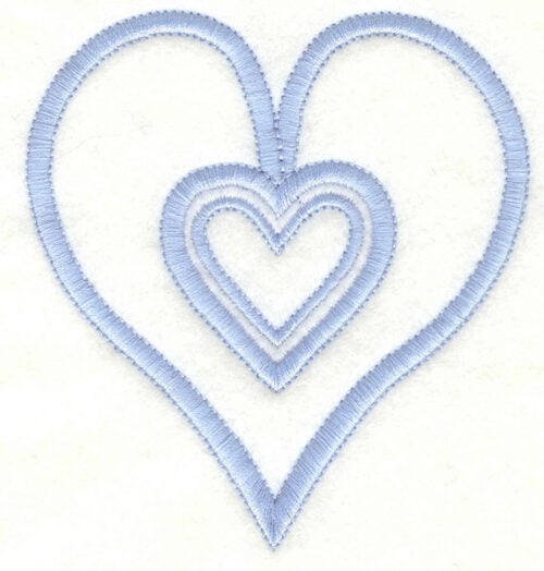 Embroidery Design: Hearts<br>3.63w X 3.90h