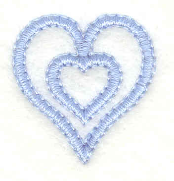 Embroidery Design: Hearts mini<br>0.96w X 1.01h | Embroidery Legacy Embroidery Design: Hearts mini<br>0.96w X 1.01h