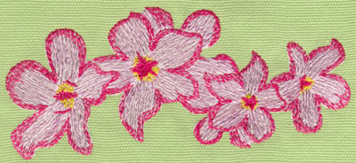 Embroidery Design: Heavenly Hibiscus Group<br>6.01" x 2.72"
