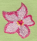 Embroidery Design: Heavenly Hibiscus 2<br>1.45" x 1.68"