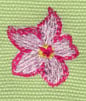 Embroidery Design: Heavenly Hibiscus 2 (small)<br>0.97" x 1.13"