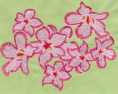 Embroidery Design: Heavenly Hibiscus Group 2<br>6.01" x 4.78"