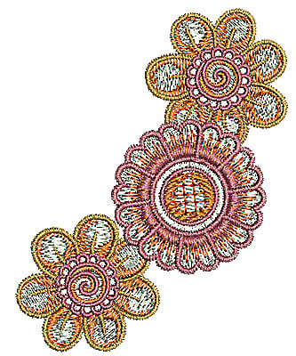 Embroidery Design: Henna design flower 2<br> 2.48w X 3.14h | Embroidery Legacy Embroidery Design: Henna design flower 2<br> 2.48w X 3.14h
