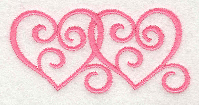 Embroidery Design: Swirly Hearts 1<br>3.04w X 1.46h