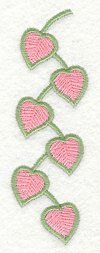Embroidery Design: Heart Vine Short<br>1.11 X 3.73h