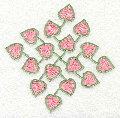 Embroidery Design: Heart Vine Diamond<br>3.89w X 3.89h