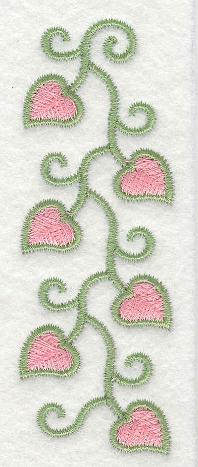 Embroidery Design: Fancy Heart Vine Short<br>1.36w X 3.87h