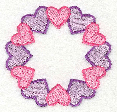 Embroidery Design: Heart Circle<br>2.73w X 2.62h