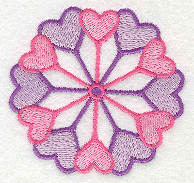 Embroidery Design: Heart Wheel Small<br>2.73w X 2.62h