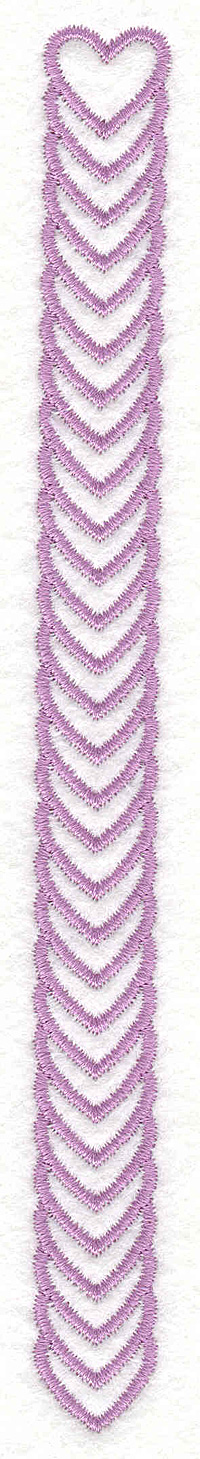 Embroidery Design: Hearts Stacked Large<br>0.63w X 6.98h