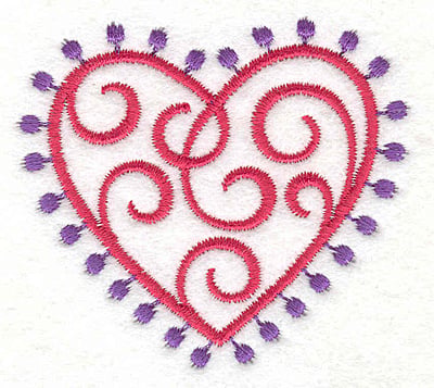 Embroidery Design: Fashion Heart<br>2.59w X 2.30h