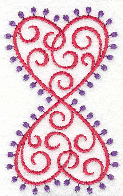 Embroidery Design: Fashion Hearts Double<br>2.59w X 4.24h