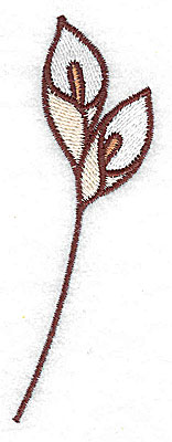 Embroidery Design: Calla Lily<br> 1.29w X 3.78h