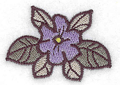 Embroidery Design: Blossom with leaves<br> 2.02w X 1.41h