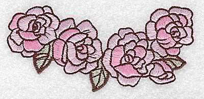 Embroidery Design: Roses<br> 3.81w X 1.76h