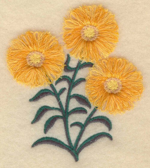 Embroidery Design: Rosinweed fringe<br>3.23w X 3.87h