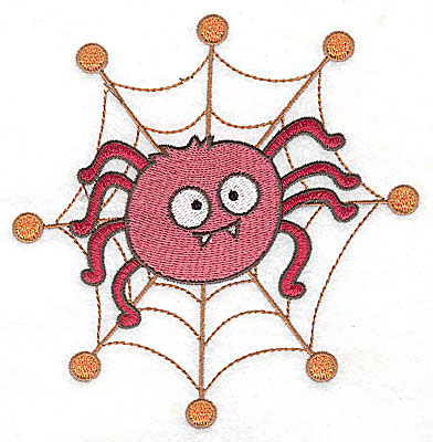 Embroidery Design: Spider in web<br> 4.88w X 4.99h