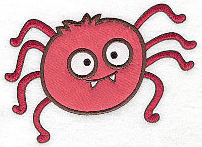 Embroidery Design: Spider double applique<br> 6.96w X 4.75h