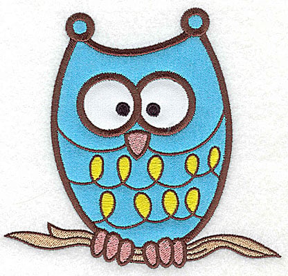 Embroidery Design: Owl double applique<br> 5.18w X 4.94h