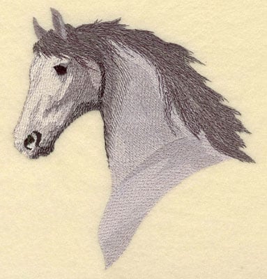 Embroidery Design: Horse Head Large<br>6.41w X 6.96h | Embroidery Legacy Embroidery Design: Horse Head Large<br>6.41w X 6.96h