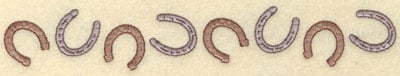 Embroidery Design: Horseshoe Border<br>3.58w X 5.02h