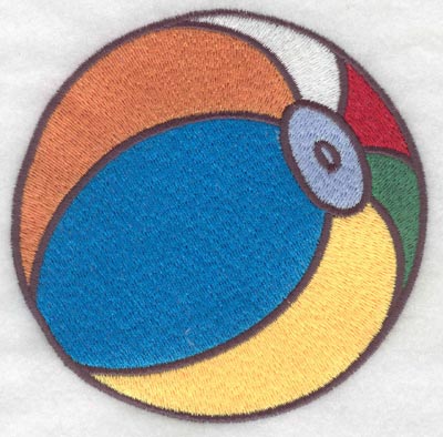 Embroidery Design: Beach ball large<br>3.86w X 3.90h
