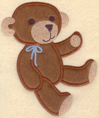 Embroidery Design: Teddy Bear applique large<br>7.00w X 6.26h | Embroidery Legacy Embroidery Design: Teddy Bear applique large<br>7.00w X 6.26h