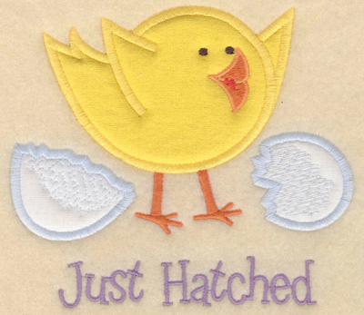 Embroidery Design: Just hatched chick applique large<br>5.00w X 5.70h