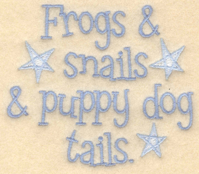Embroidery Design: Frogs and snails<br>3.42w X 3.91h