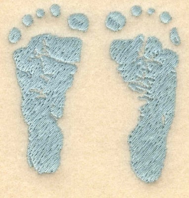 Embroidery Design: Foot prints<br>2.62w X 2.54h