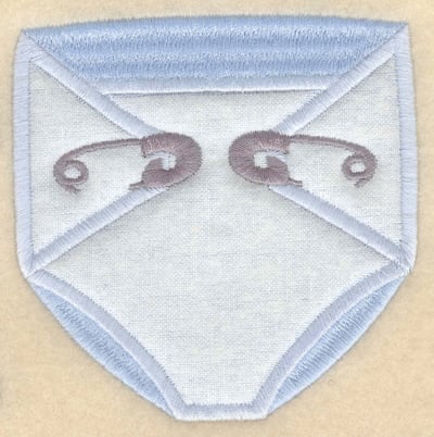 Embroidery Design: Diaper applique<br>3.90"w X 3.91"h