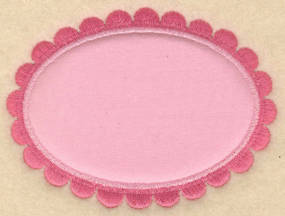 Embroidery Design: Oval border applique<br>3.91"w X 2.95"h