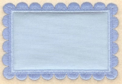 Embroidery Design: Rectangular border applique<br>3.92"w X 2.65"h
