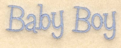 Embroidery Design: Baby boy text<br>2.79"w X 0.90"h